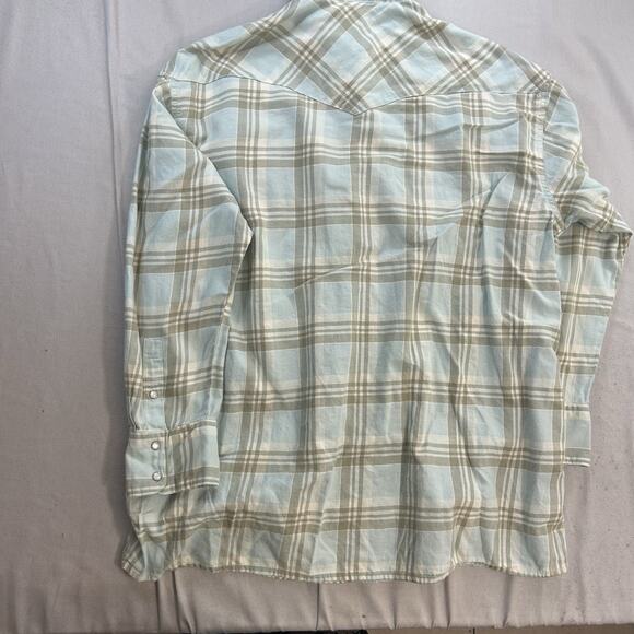 Levi's Women's Size Pearl Snap Button Long Sleeve Shirt Plaid Western Sz Small - Picture 6 of 8